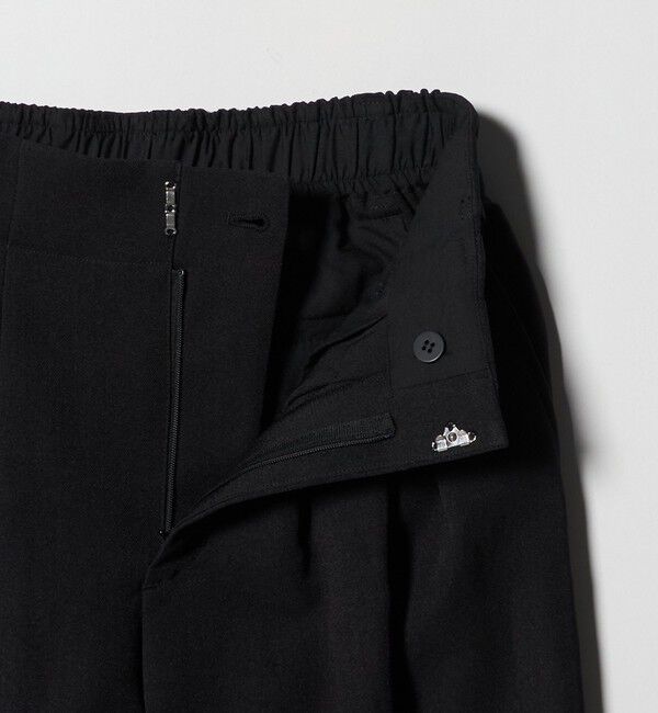 BEAUTY&YOUTH UNITED ARROWS「【WEB限定 Wardrobe DAILY MINIMAL】ウールライク ランダムタック ワイドパンツ ウォッシャブル」|スラックス|