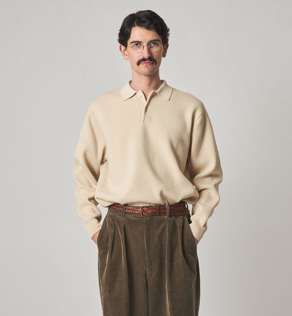 STEVEN ALAN「＜Steven Alan＞ T/C ミラノリブ ポロカラー ニット」|ニット・セーター|
