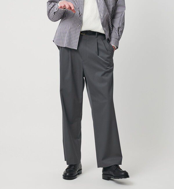 BEAUTY&YOUTH UNITED ARROWS「ツイル ギャバ バギー スラックス NO.9」|チノ|MD.GRAY