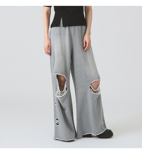 Ray BEAMS 「ダメージ スウェット パンツ」|その他|