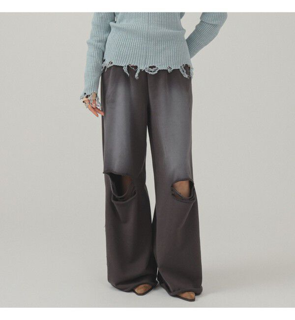 Ray BEAMS 「ダメージ スウェット パンツ」|その他|
