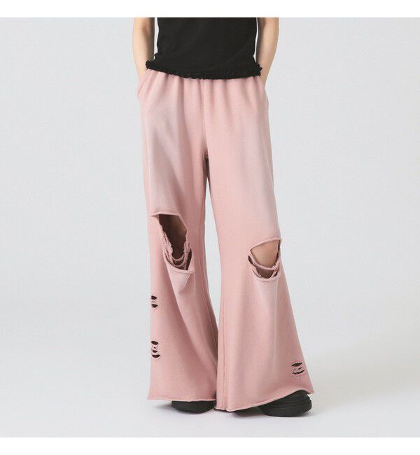 Ray BEAMS 「ダメージ スウェット パンツ」|その他|PINK
