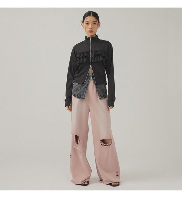 Ray BEAMS 「ダメージ スウェット パンツ」|その他|