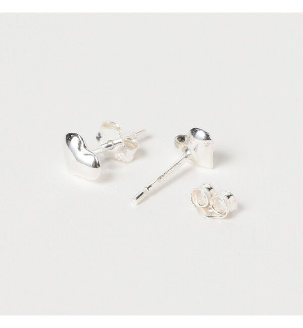 Ray BEAMS 「シルバー パフ ハート プチ ピアス」|ピアス|