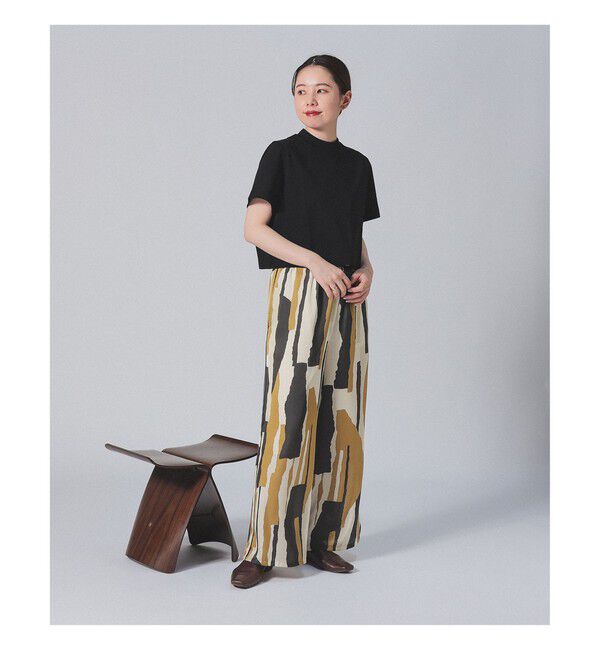 Demi-Luxe BEAMS 「モックネック ショート Tシャツ」|Tシャツ・カットソー|