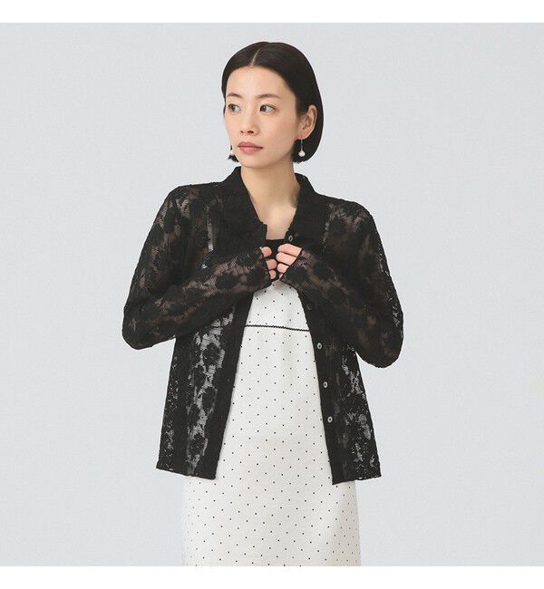 Ray BEAMS 「カット レース シャツ」|シャツ・ブラウス|BLACK