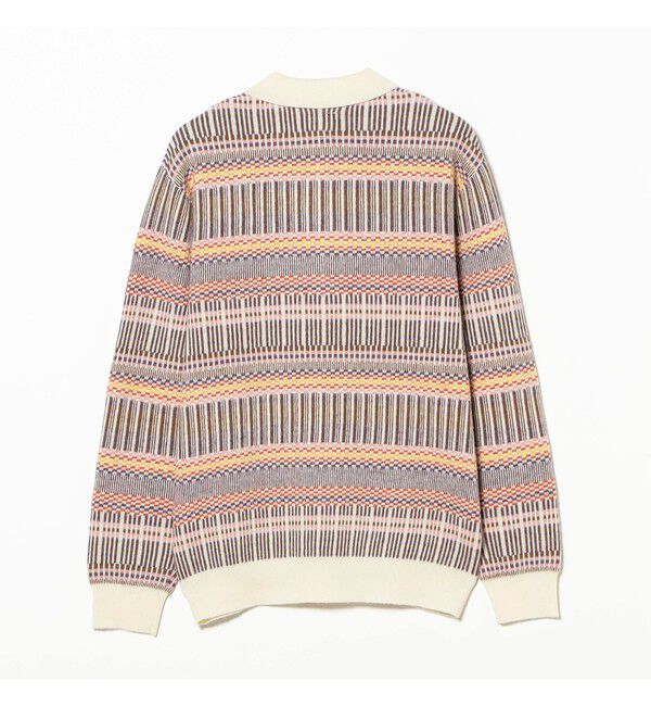 BEAMS PLUS「Half Zip Knit Polo Jacquard」|ポロシャツ|