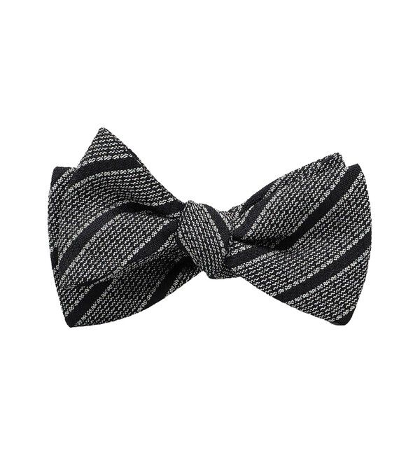 SHIPS「Puccini: フォーマル レジメンタルストライプ 蝶ネクタイ」|ネクタイ・蝶ネクタイ|チャコールグレー