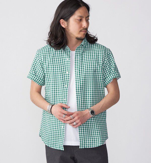 SHIPS「【WEB限定】SHIPS: 防シワ・吸水速乾 Drymix(R) ギンガムチェック パナマ シャツ」|シャツ・ブラウス|