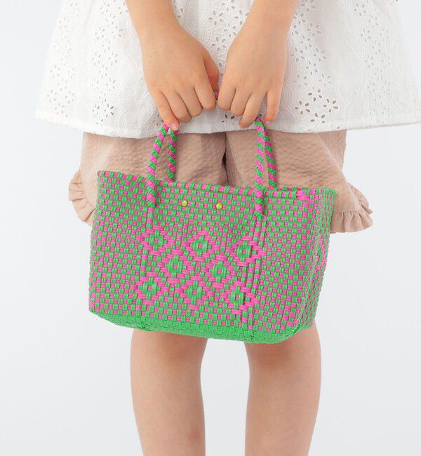 SHIPS KIDS「【SHIPS KIDS別注】Diminutivo:MINI BOLSA(SS)」|かごバッグ|ピンク