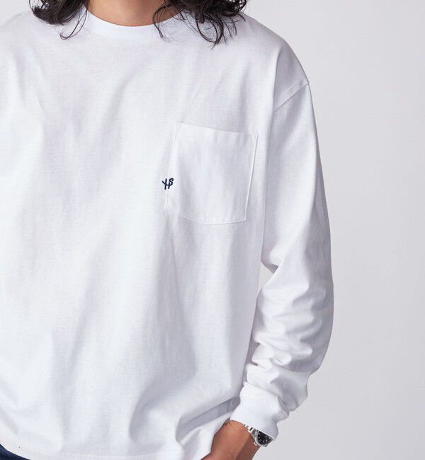 SHIPS「【WEB限定】SHIPS:〈汗染み防止加工〉ワンポイントロゴ ビッグシルエットヘビーウェイトTシャツ」|Tシャツ・カットソー|ホワイト