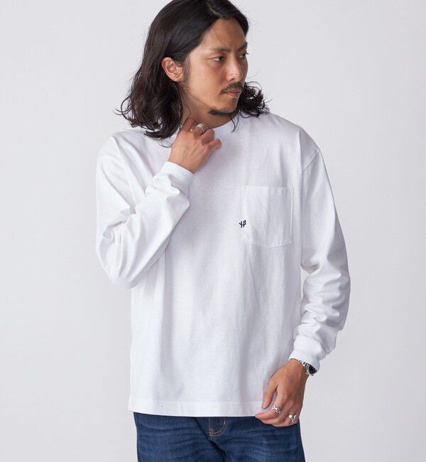 SHIPS「【WEB限定】SHIPS:〈汗染み防止加工〉ワンポイントロゴ ビッグシルエットヘビーウェイトTシャツ」|Tシャツ・カットソー|