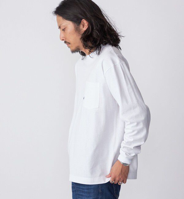 SHIPS「【WEB限定】SHIPS:〈汗染み防止加工〉ワンポイントロゴ ビッグシルエットヘビーウェイトTシャツ」|Tシャツ・カットソー|