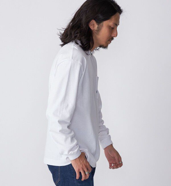 SHIPS「【WEB限定】SHIPS:〈汗染み防止加工〉ワンポイントロゴ ビッグシルエットヘビーウェイトTシャツ」|Tシャツ・カットソー|