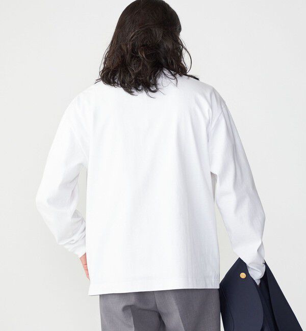 SHIPS「【WEB限定】SHIPS:〈汗染み防止加工〉ワンポイントロゴ ビッグシルエットヘビーウェイトTシャツ」|Tシャツ・カットソー|