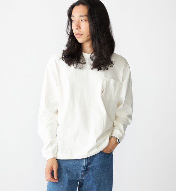 SHIPS「【WEB限定】SHIPS:〈汗染み防止加工〉ワンポイントロゴ ビッグシルエットヘビーウェイトTシャツ」|Tシャツ・カットソー|