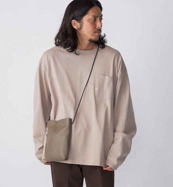 SHIPS「【WEB限定】SHIPS:〈汗染み防止加工〉ワンポイントロゴ ビッグシルエットヘビーウェイトTシャツ」|Tシャツ・カットソー|