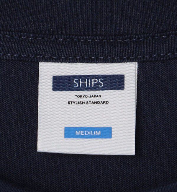 SHIPS「【WEB限定】SHIPS:〈汗染み防止加工〉ワンポイントロゴ ビッグシルエットヘビーウェイトTシャツ」|Tシャツ・カットソー|