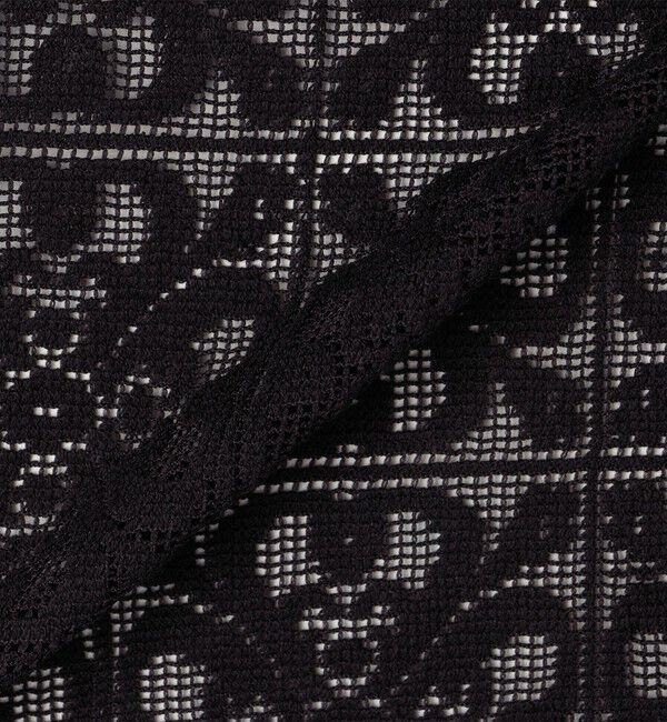 SHIPS for women「little black:2WAY ギャザー オパール レース ワンピース」|ドレス|