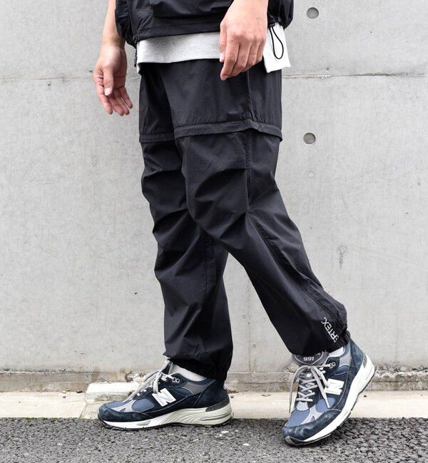SHIPS any「SHIPS any: 〈撥水・透湿・軽量〉PERTEX(R) 2WAY トラック パンツ (セットアップ対応)◇」|その他|ブラック