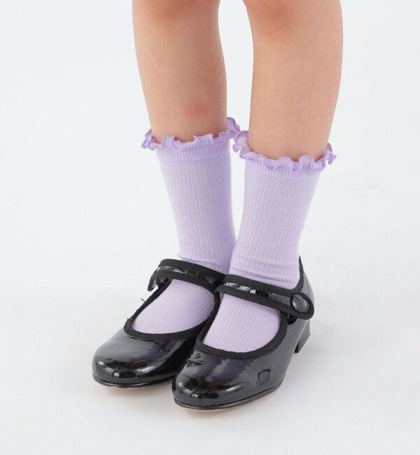 SHIPS KIDS「SHIPS KIDS:ガール フリル ソックス」|ソックス|ラベンダー