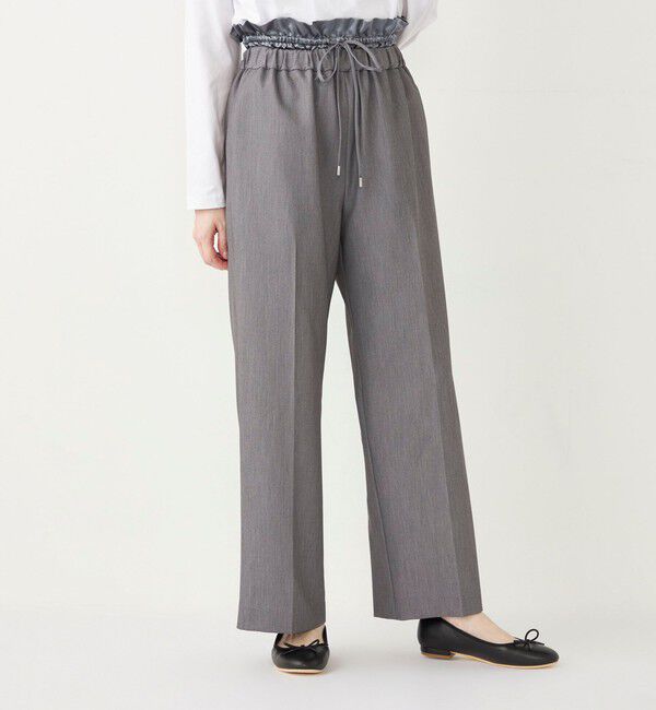 SHIPS Colors 「SHIPS Colors: 〈手洗い可能〉サテン ウエスト イージーパンツ◇」|その他|グレー