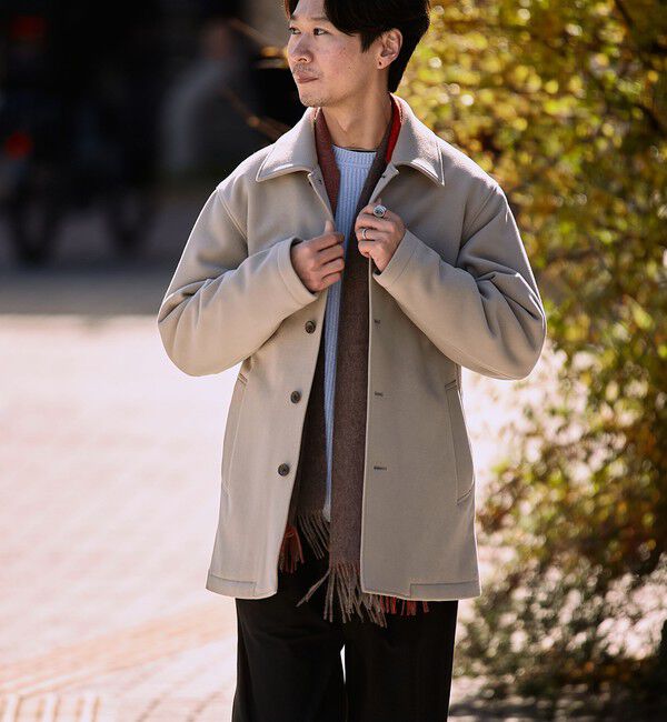 SHIPS「SHIPS: パネル カシミヤ ダブルフェイス マフラー」|ストール|