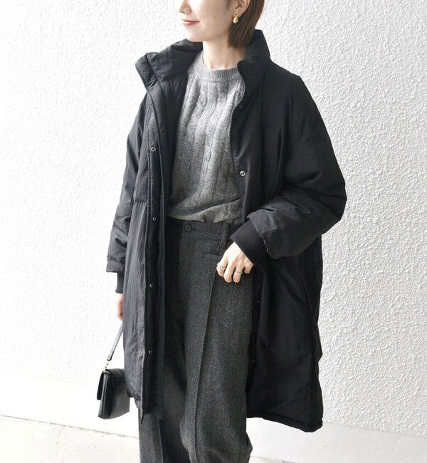 SHIPS any「SHIPS any: ナイロン スタンドカラー モンスター ミディ ダウン」|ダウン|