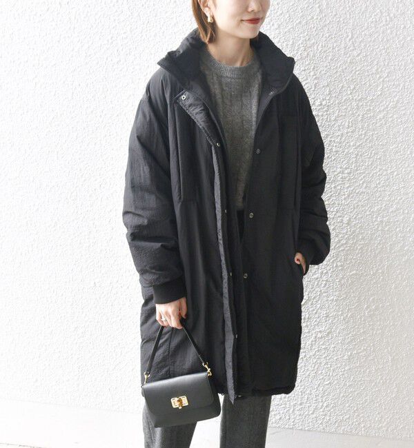 SHIPS any「SHIPS any: ナイロン スタンドカラー モンスター ミディ ダウン」|ダウン|