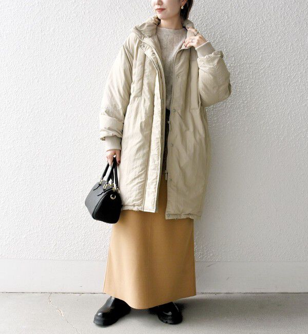 SHIPS any「SHIPS any: ナイロン スタンドカラー モンスター ミディ ダウン」|ダウン|