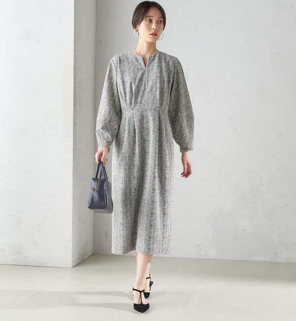 SHIPS for women「〈手洗い可能〉起毛 レース Iライン ワンピース」|ワンピース|