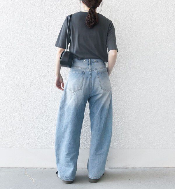 SHIPS any「SHIPS any:〈洗濯機可能〉シアー リブ ハーフ スリーブ クルーネック TEE」|Tシャツ・カットソー|