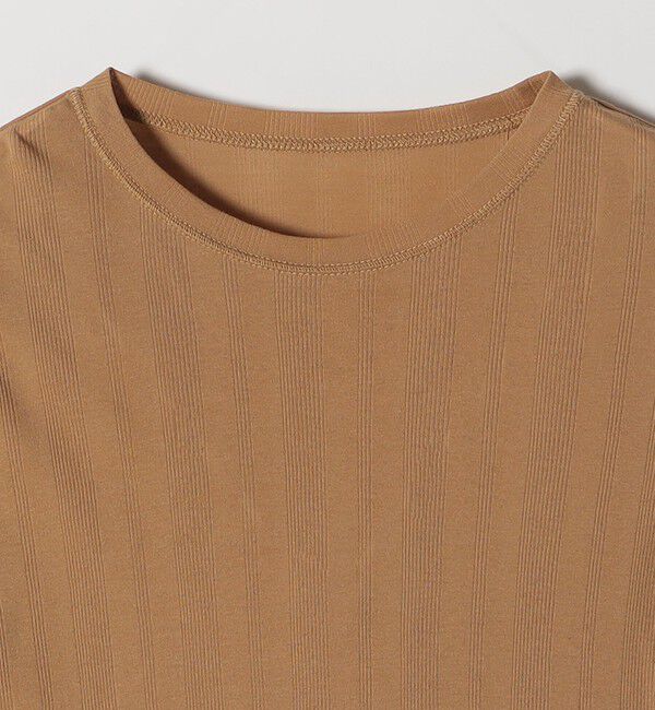 SHIPS any「SHIPS any:〈洗濯機可能〉シアー リブ ハーフ スリーブ クルーネック TEE」|Tシャツ・カットソー|