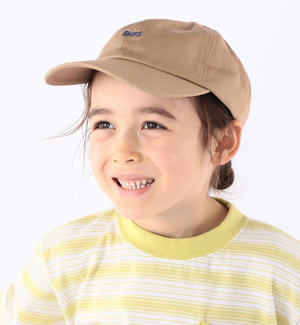 SHIPS KIDS「SHIPS KIDS:マイクロ ロゴ キャップ」|キャップ・キャスケット|ベージュ