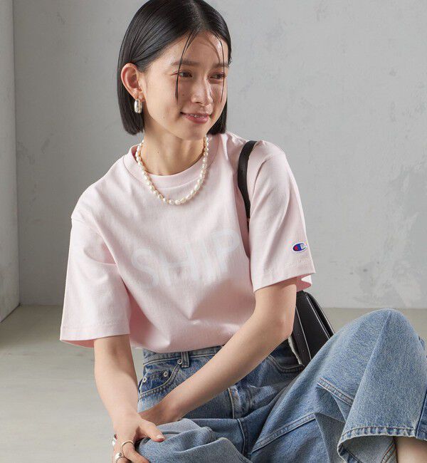 SHIPS for women「【SHIPS別注】Champion: SHIPS LOGO プリント TEE」|Tシャツ・カットソー|