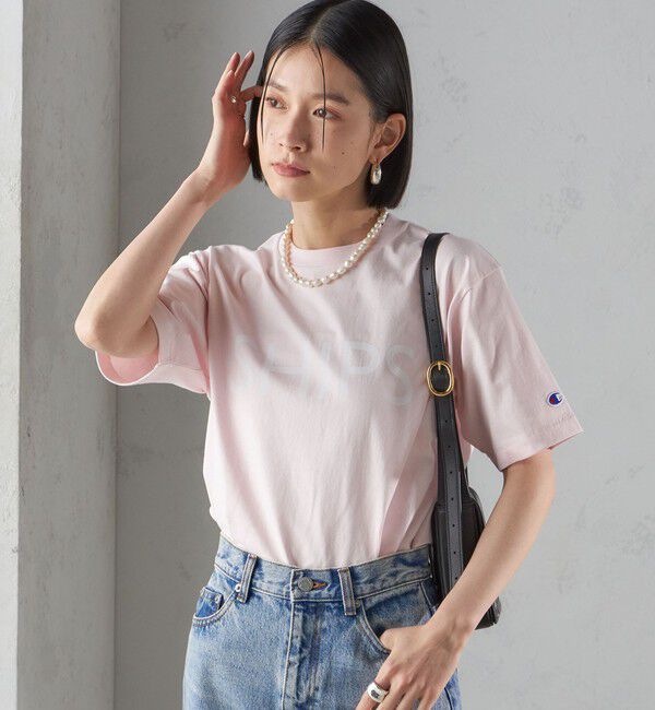 SHIPS for women「【SHIPS別注】Champion: SHIPS LOGO プリント TEE」|Tシャツ・カットソー|