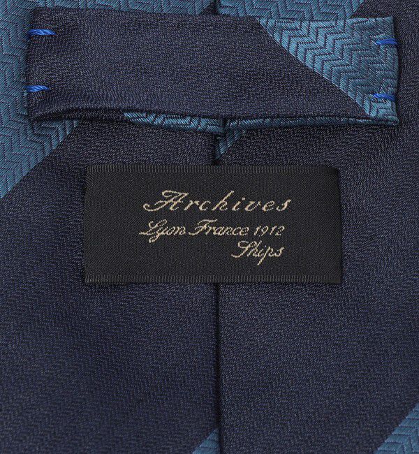 SHIPS「SHIPS: ヴィンテージ アーカイブ シルク ミニ ヘリンボーン ワイド ストライプ ネクタイ」|ネクタイ・蝶ネクタイ|