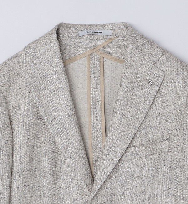 SHIPS「TAGLIATORE: メランジ ベージュ ホップサック ジャケット」|テーラードジャケット|