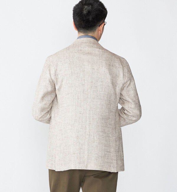 SHIPS「TAGLIATORE: メランジ ベージュ ホップサック ジャケット」|テーラードジャケット|