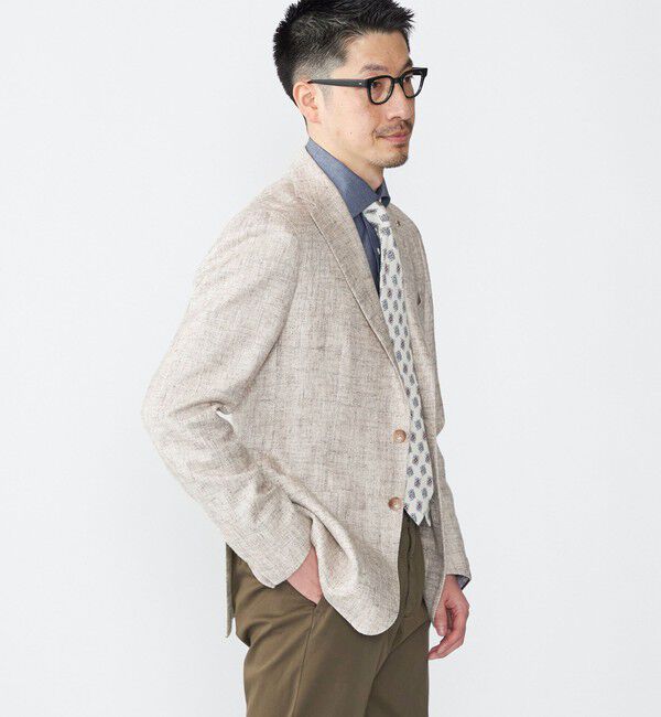 SHIPS「TAGLIATORE: メランジ ベージュ ホップサック ジャケット」|テーラードジャケット|