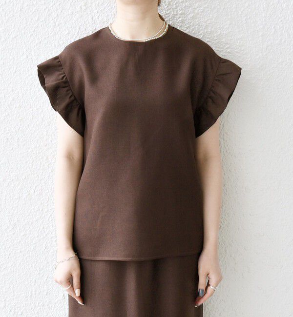 SHIPS any「SHIPS any:〈洗濯機可能〉リネンライク ブラウス &times; タイトスカート セットアップ」|ワンピース|