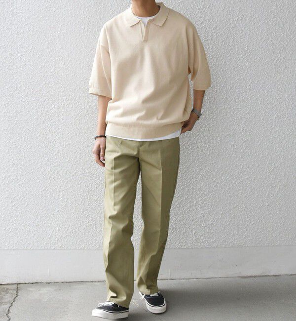 SHIPS any「SHIPS any:〈手洗い可能〉リネンミックス ハイゲージ ニット スキッパー ポロシャツ◇」|ポロシャツ|