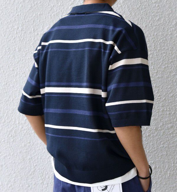 SHIPS any「SHIPS any:〈手洗い可能〉リネンミックス ハイゲージ ニット スキッパー ポロシャツ◇」|ポロシャツ|