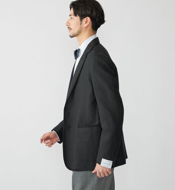 SHIPS「【SHIPS別注】CARUSO: リネン パイピング ジャケット」|テーラードジャケット|