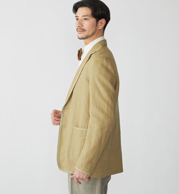 SHIPS「【SHIPS別注】CARUSO: リネン パイピング ジャケット」|テーラードジャケット|