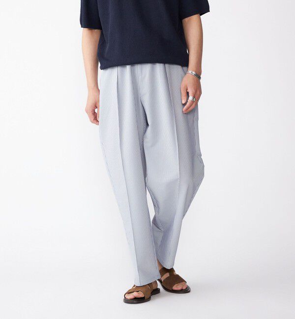 SHIPS「SHIPS: COOLMAX(R) シアサッカー ピンタック ワイド パンツ」|その他|