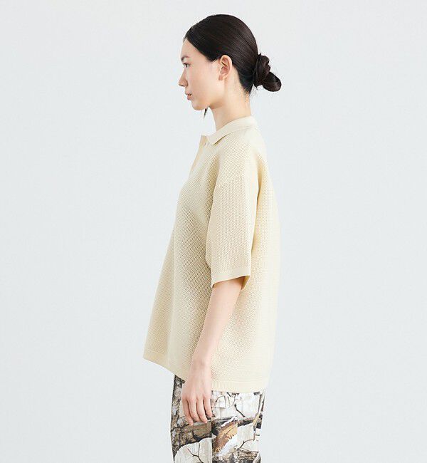 SHIPS「City Ambient Products:〈手洗い可能〉ポリエステル メッシュ ニット ショートスリーブ ポロ」|ポロシャツ|