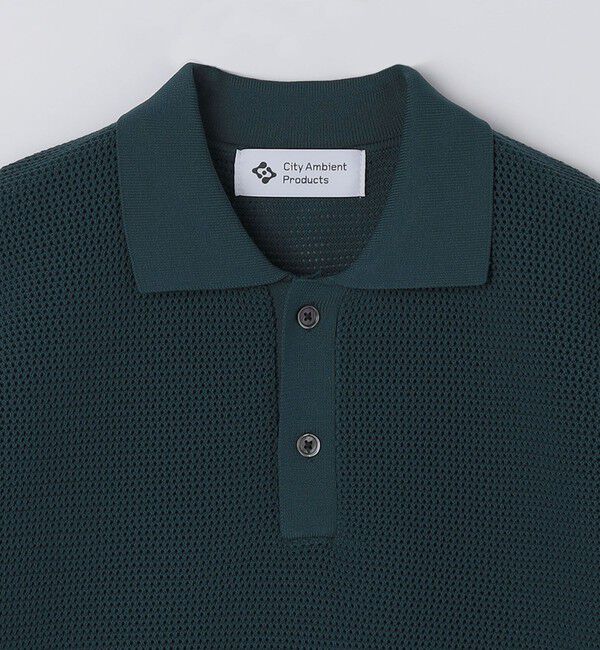 SHIPS「City Ambient Products:〈手洗い可能〉ポリエステル メッシュ ニット ショートスリーブ ポロ」|ポロシャツ|