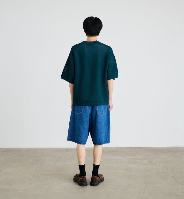 SHIPS「City Ambient Products:〈手洗い可能〉ポリエステル メッシュ ニット ショートスリーブ ポロ」|ポロシャツ|