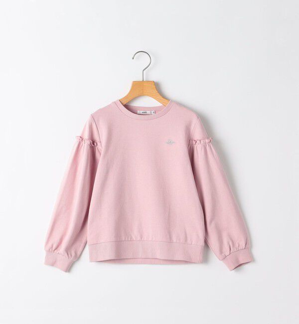 SHIPS KIDS「SHIPS KIDS:80～90cm / フリルスリーブ スウェット」|スウェット・ジャージ|ライトピンク